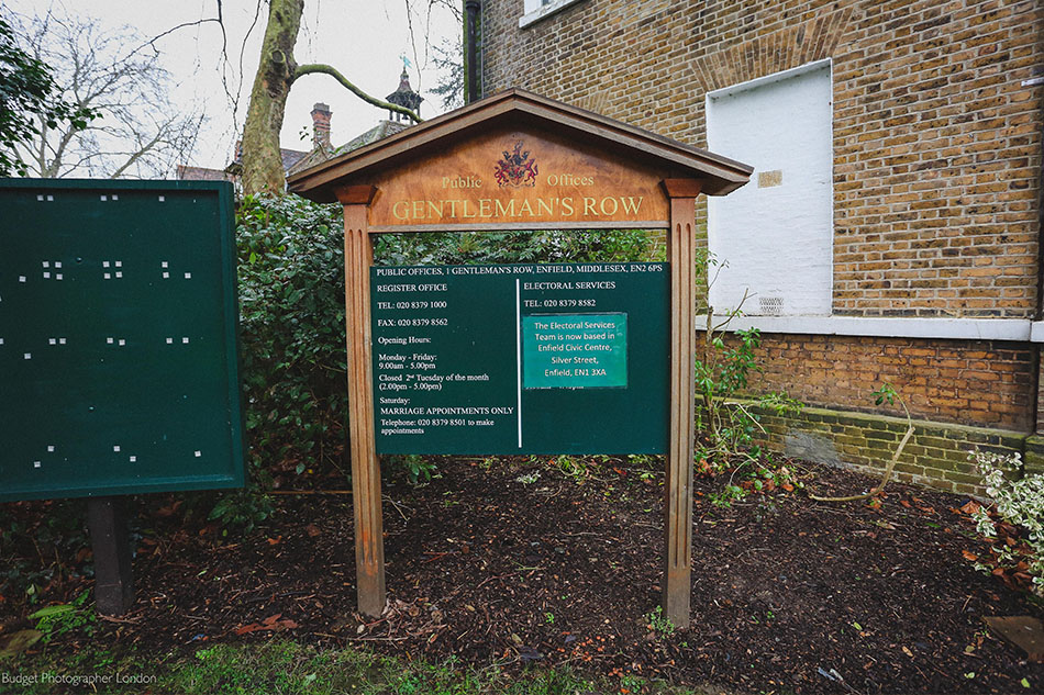 Registry Weddings at Enfield Register Office